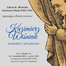 Finisaż wystawy K. Wiśniaka - plakat